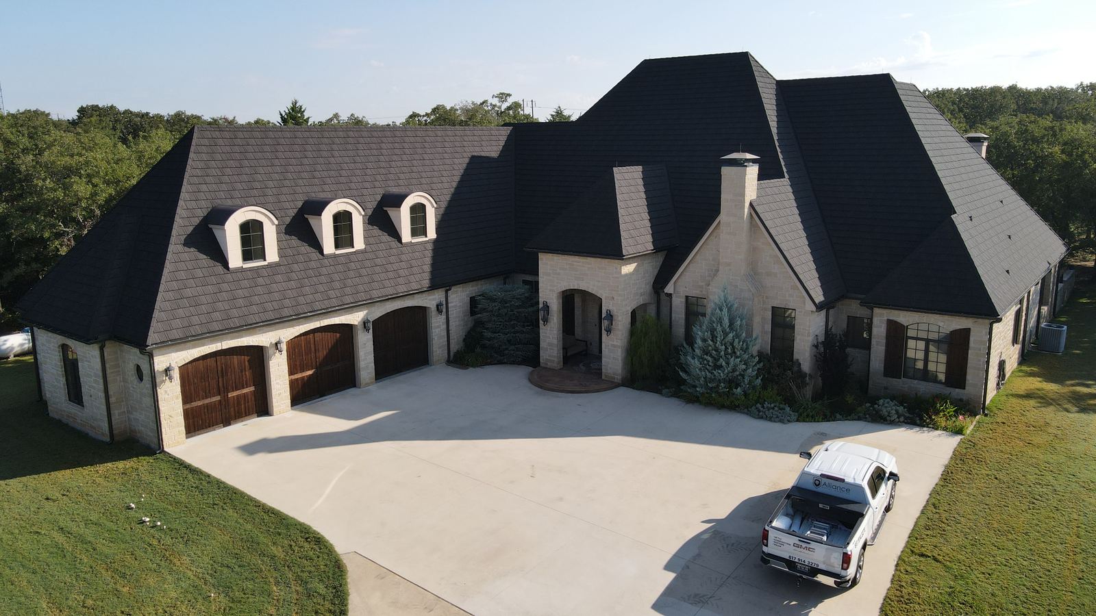 Completed metal roof installation on a North Texas home by Alliance Metal Roofing